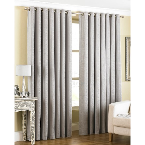 Riva Home Amari Ringtop Gardiner 90x90 (229x229cm) Silver Silver 90x90 (229x229cm)