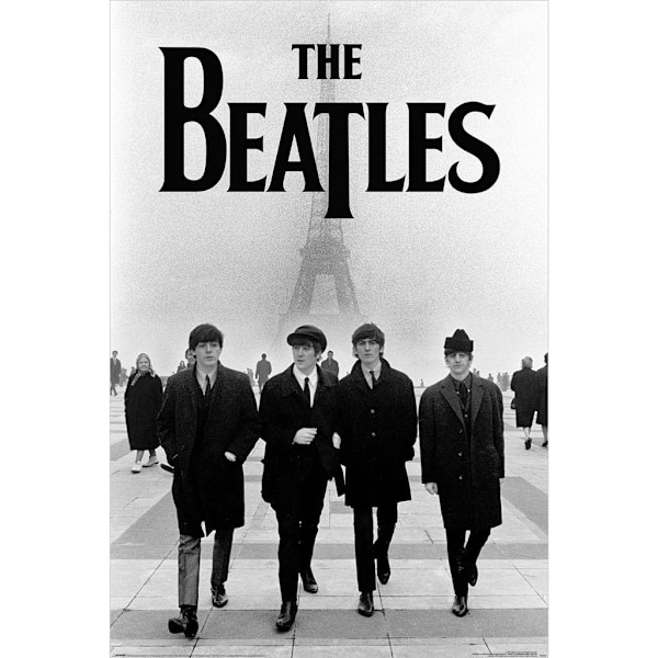 The Beatles Eiffel Tower Pappersaffisch 91,5 cm x 61 cm Svart/Grå Black/Grey 91.5cm x 61cm