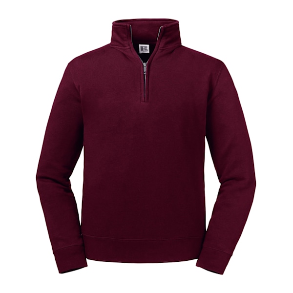 Russell Herr Authentic Quarter Zip Sweatshirt 4XL Bourgogne Burgundy 4XL