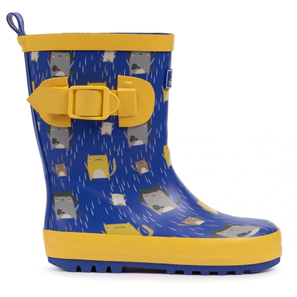 Trespass Childrens/Kids Puddle Wellington Boots 10 UK Child Blu Blue/Yellow 10 UK Child