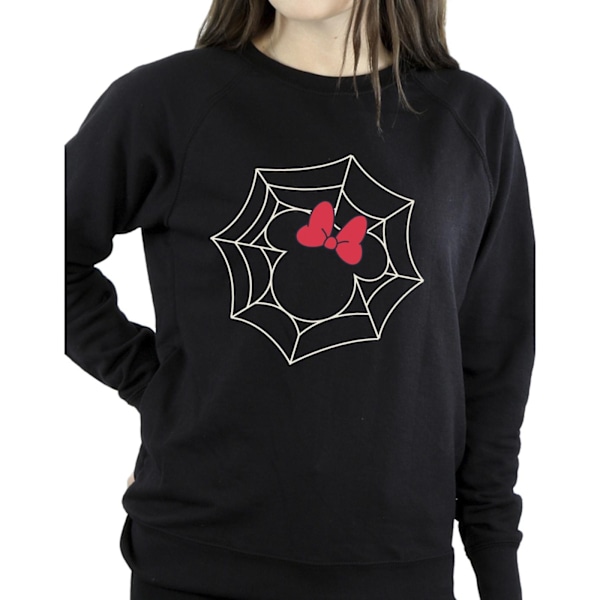 Disney Dam/Kvinnor Minnie Mouse Spindelväv Sweatshirt XXL Svart Black XXL