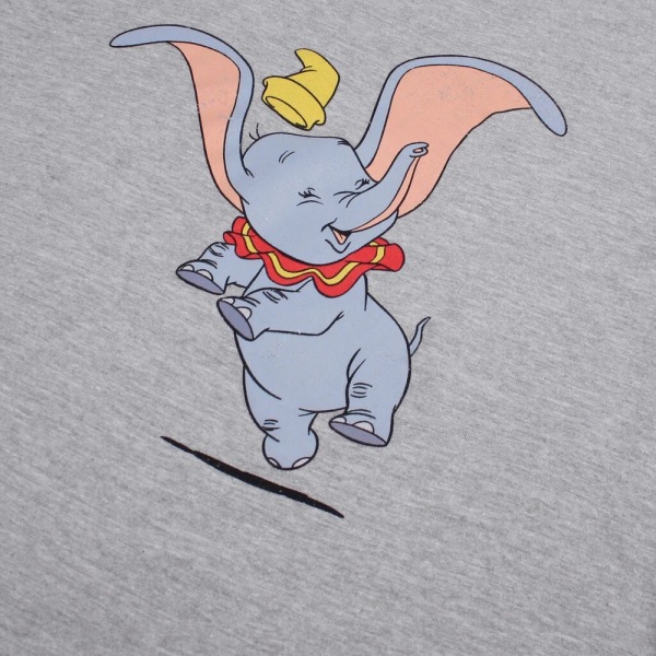 Dumbo Dam/Dam Glad T-shirt i bomull L Ljunggrå Heather Grey L