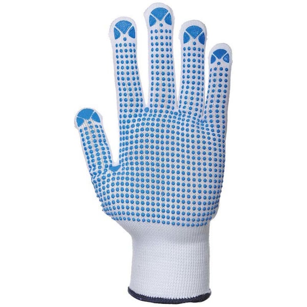 Portwest Nylon Polka Dot Handskar (A110) / Säkerhetskläder / Arbetskläder Blue/White L