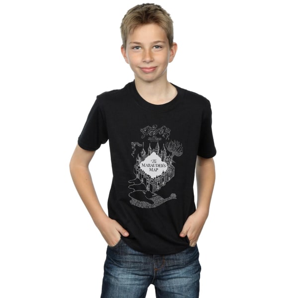 Harry Potter Boys The Marauder´s Map T-shirt 7-8 år Svart Black 7-8 Years