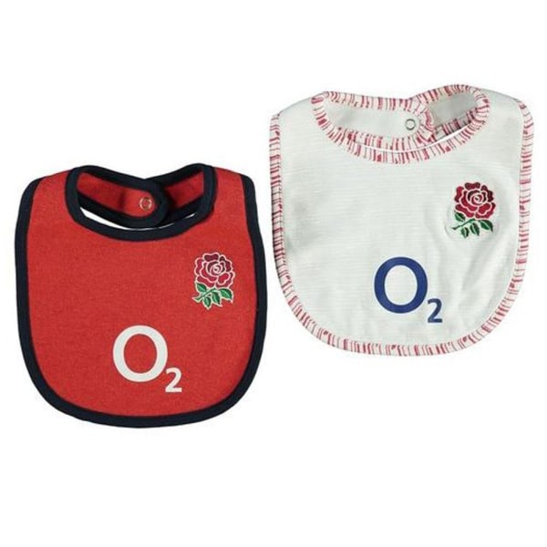 England RFU Baby Haklappar (Pack of 2) One Size Röd/Vit Red/White One Size