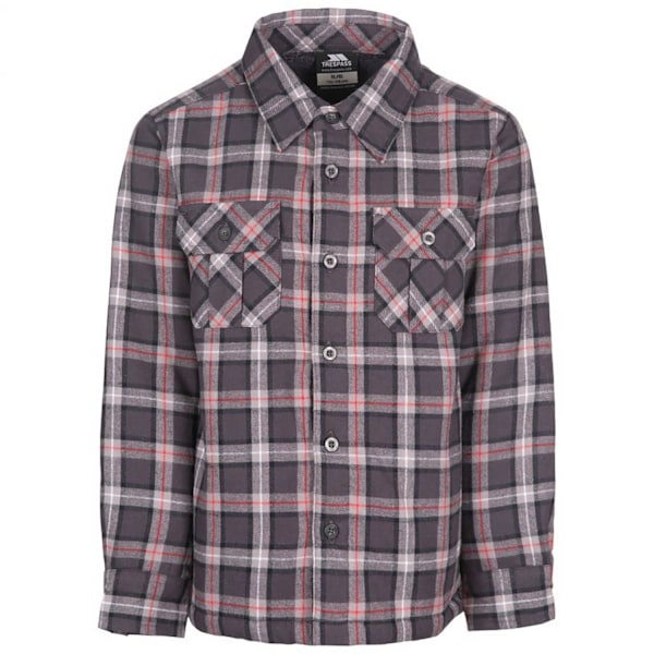 Trespass Barn/Barn Gingham Långärmad Skjorta 5-6 Dark Grey Check 5-6 Years