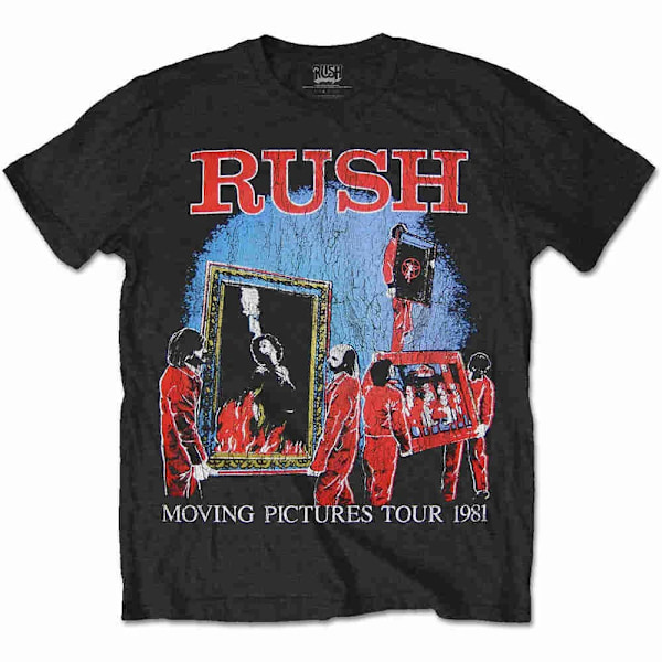 Rush Unisex Vuxen 1981 Tour Back Print T-Shirt M Svart Black M