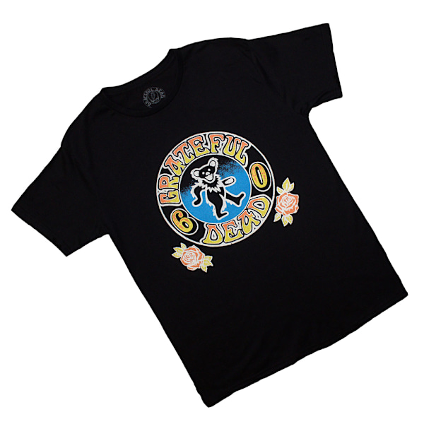 Grateful Dead Unisex Vuxen Bear Roses T-Shirt S Svart Black S