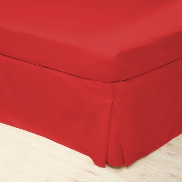 Belledorm Easycare Percale Platform Valance Single Röd Red Single