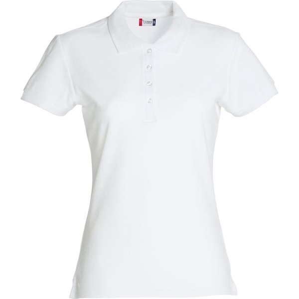 Clique Dam/Dam T-shirt Piké Enfärgad S Vit White S