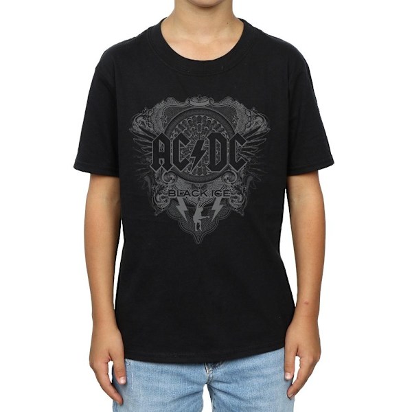 AC/DC Pojkar Black Ice Bomulls T-shirt 7-8 År Svart Black 7-8 Years
