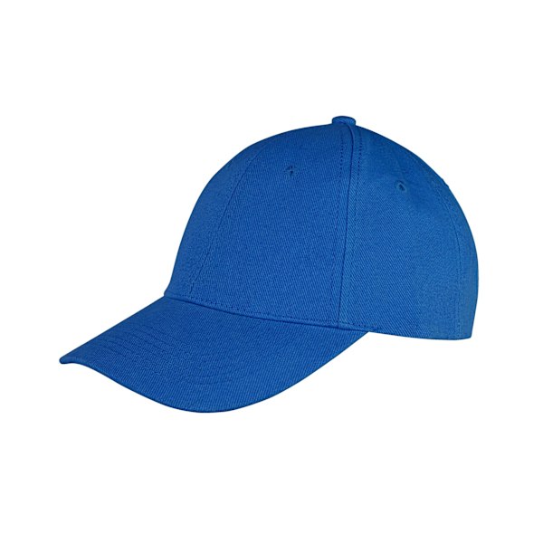Result Headwear Memphis 6 Panel Borstad Bomull Låg Profil Bas Royal Blue One Size