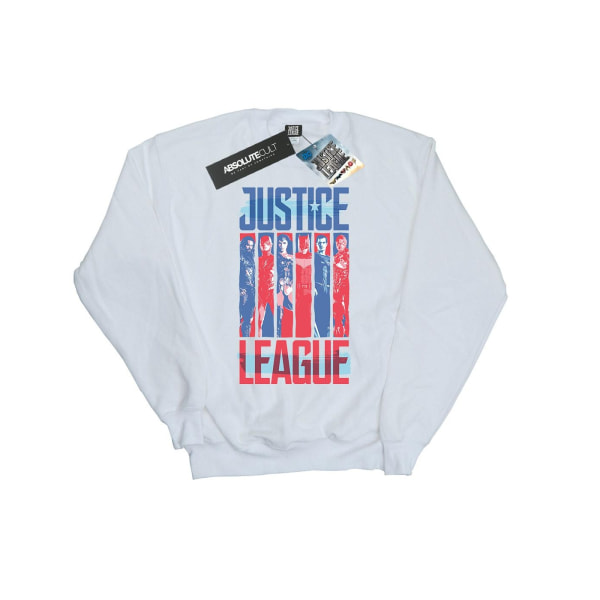 DC Comics Womens/Ladies Justice League Movie Team Flag Sweatshi White XXL