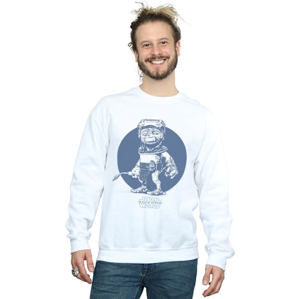 Star Wars The Rise Of Skywalker Babu Frik Mono Sweatshirt för män White XL