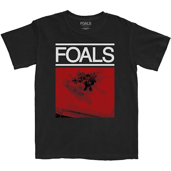 Foals Unisex Adult Roses Bomull T-shirt L Svart/Röd Black/Red L