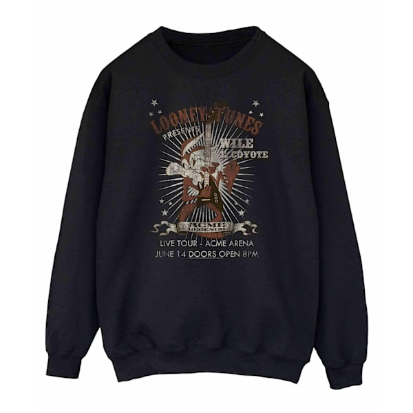 Looney Tunes Dam/Damer Wile E Coyote Gitarr Sweatshirt M Svart Black M