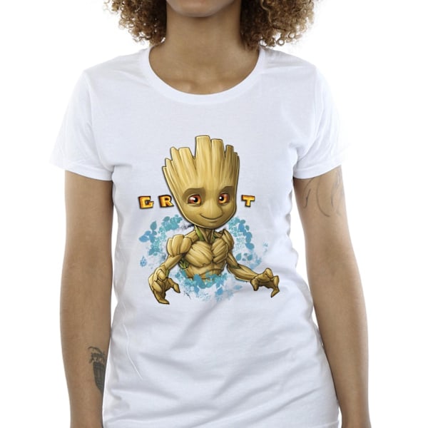 Guardians Of The Galaxy Dam/Damer Groot Blommor Bomull T-shirt White L