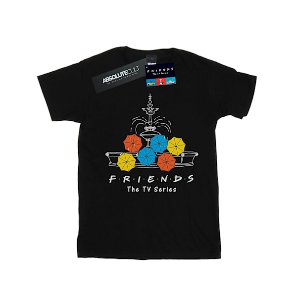 Friends Girls Fountain And Umbrellas Bomull T-Shirt 5-6 År B Black 5-6 Years