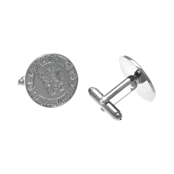 Chelsea FC Silver Plated Crest Manschettknappar One Size Silver Silver One Size