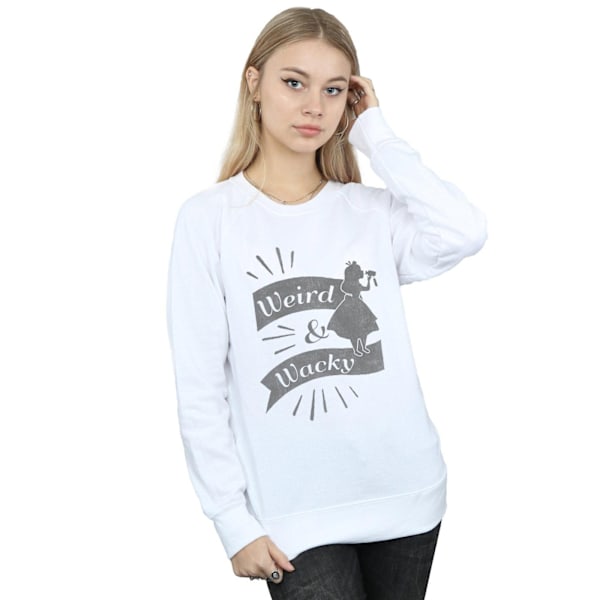 Disney Dam/Kvinnor Alice I Spegelland Konstig Och Galna Sweatshirt White XL