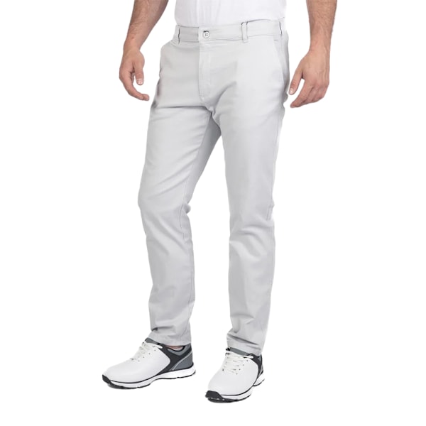 Island Green Herr Stretch Chino Avsmalnande Golfbyxor 36L Ljus Light Grey 36L