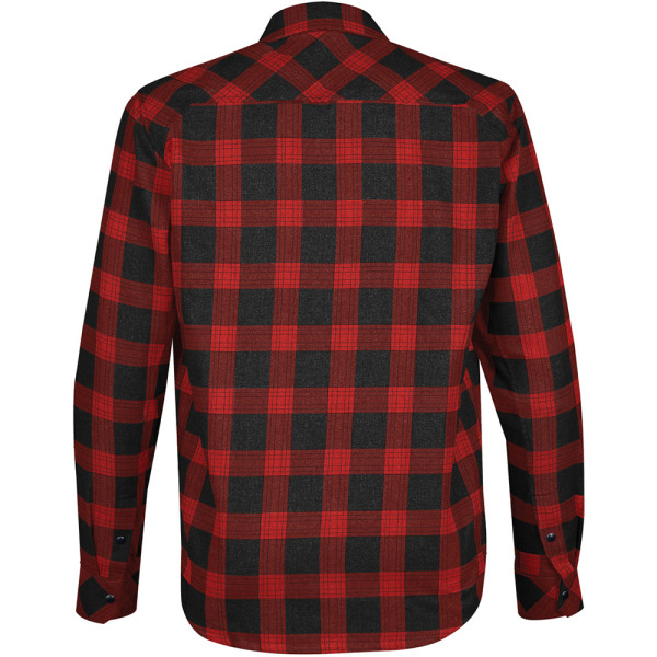 Stormtech Mens Logan Snap Front Skjorta XL Svart/Röd Pläd Black/Red Plaid XL