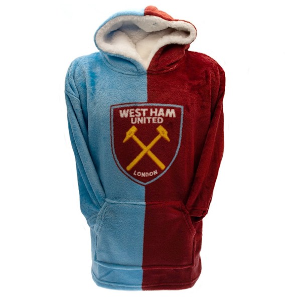 West Ham United FC Barn/Barn Hoodiefilt En Storlek Clare Claret Red/Sky Blue One Size