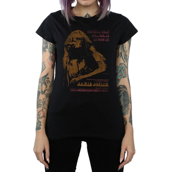 Janis Joplin Dam/Kvinnor Madison Square Garden Bomull T-shirt Black L