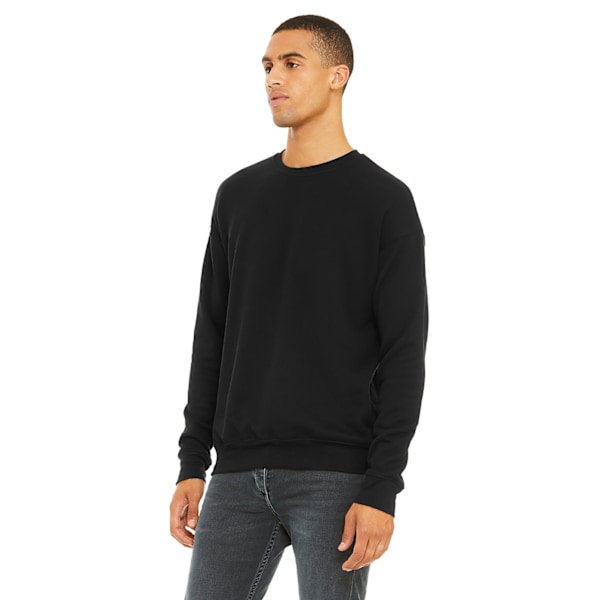 Bella + Canvas Unisex Vuxen Fleece Drop Shoulder Sweatshirt M B Black M
