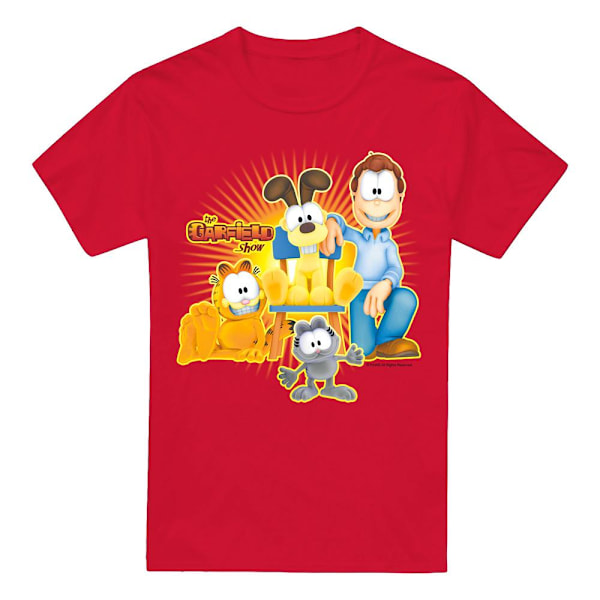 Garfield Herr Say Cheese T-Shirt 4XL Röd Red 4XL