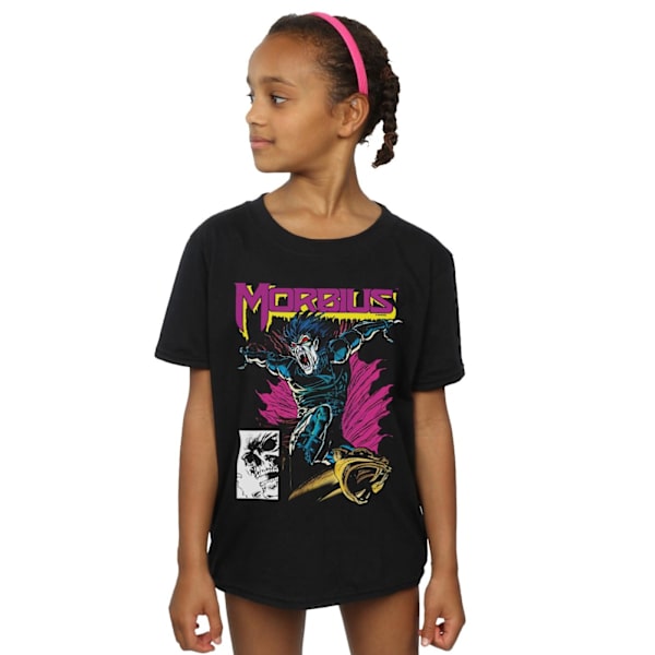 Marvel Comics Girls Morbius Midnight Sons Bomull T-shirt 9-11 år Black 9-11 Years