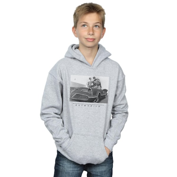 DC Comics Boys Batman TV-serie Batmobile Hoodie 5-6 år Spor Sports Grey 5-6 Years