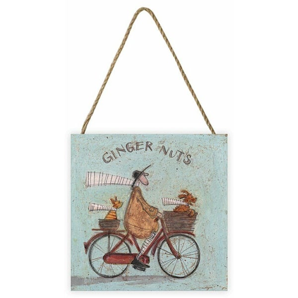 Sam Toft Ginger Nuts Träskylt En Storlek Ljusblå/Röd/Brun Light Blue/Red/Brown One Size
