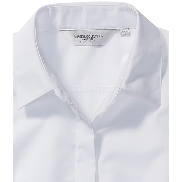 Russell Collection Dam/Kvinnors Långärmad Poly-Bomull Easy C White XL