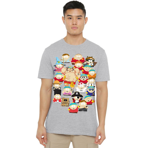 South Park Herr Många Ansikten av Cartman T-Shirt L Sport Heather Sport Heather L