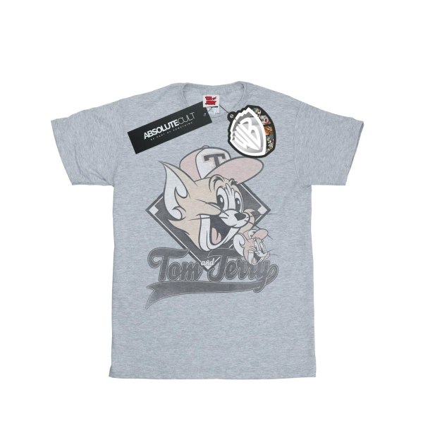 Tom And Jerry Girls Baseballkeps T-shirt bomull 7-8 år Spor Sports Grey 7-8 Years