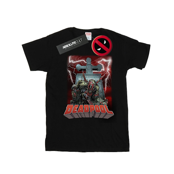 Marvel Womens/Ladies Deadpool Grave Cotton Boyfriend T-Shirt XX Black XXL