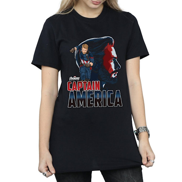 Avengers Infinity War Dam/Damer Captain America Bomull Pojkvän Black 3XL