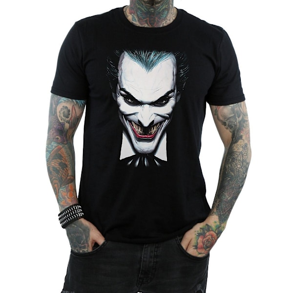 The Joker Mens Alex Ross Bomull T-Shirt XL Svart Black XL