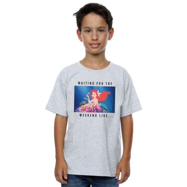 Disney Princess Boys Ariel Waiting For The Weekend T-shirt 9-11 Sports Grey 9-11 Years