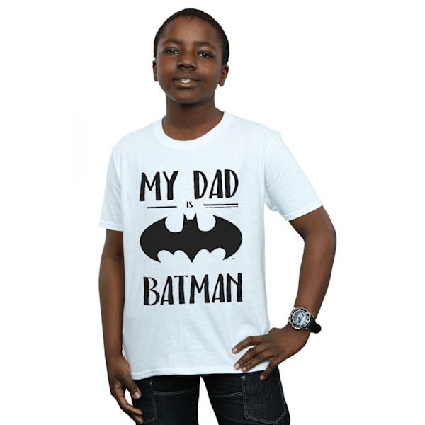 DC Comics Boys Batman Min Pappa Är Batman T-Shirt 3-4 År Vit White 3-4 Years