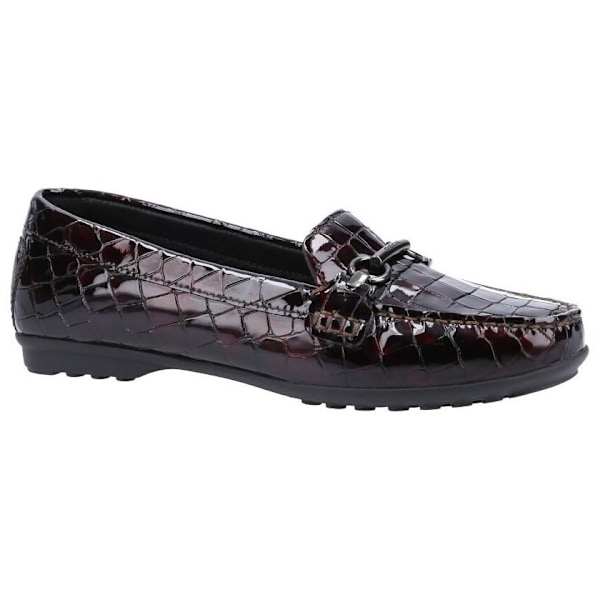 Geox Dam/Dam Elidia Läder Mokasiner 4 UK Mörk Bourgogne Dark Burgundy 4 UK