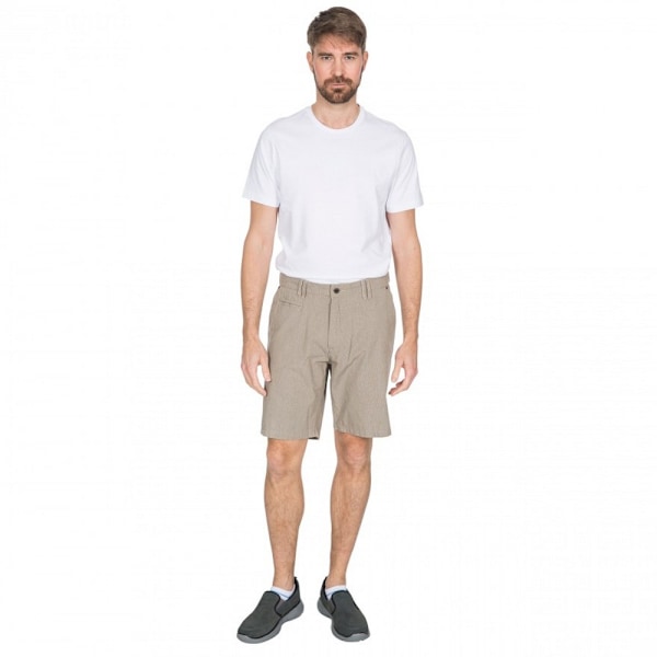 Trespass Mens Miner Travel Shorts M Oatmeal Check Oatmeal Check M