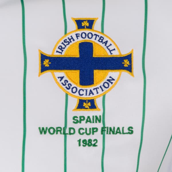 Nordirland FA Herr 1982 VM Retro Pikétröja White L