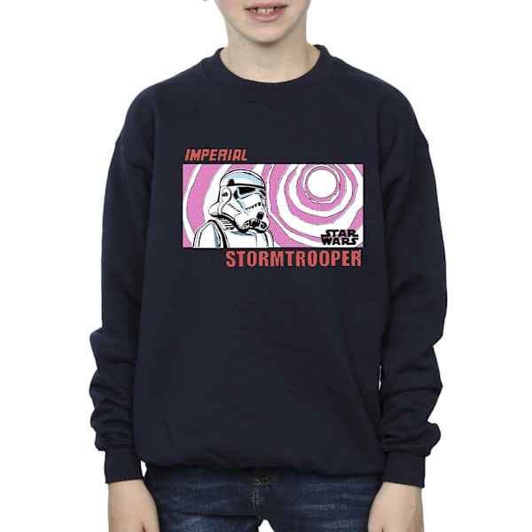 Star Wars Boys Imperial Stormtrooper Sweatshirt 5-6 år Marinblå Navy Blue 5-6 Years