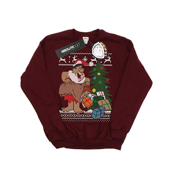 The Flintstones Pojkar Jul Fair Isle Sweatshirt 5-6 År B Burgundy 5-6 Years