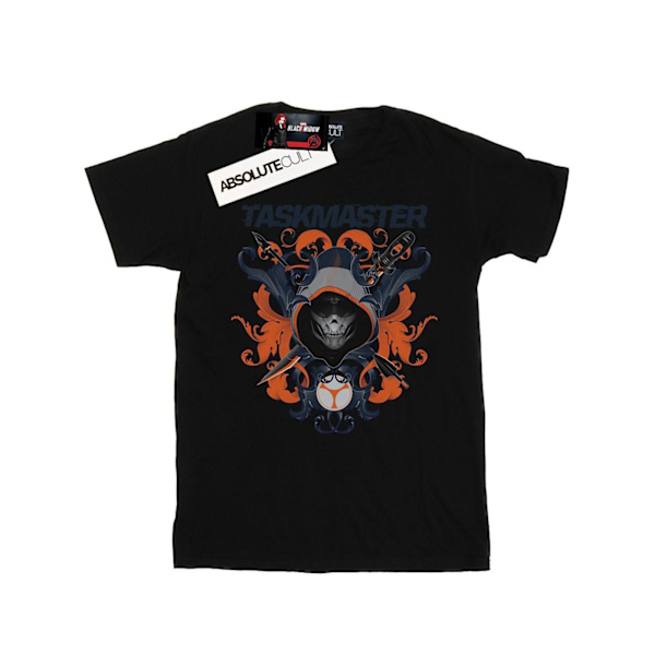 Marvel Girls Black Widow Movie Taskmaster Oriental Cotton T-Shirt Black 7-8 Years