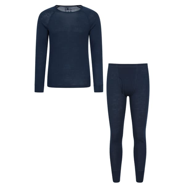 Mountain Warehouse Herr Merino Ull Termiska Underställ Set S R Navy S R