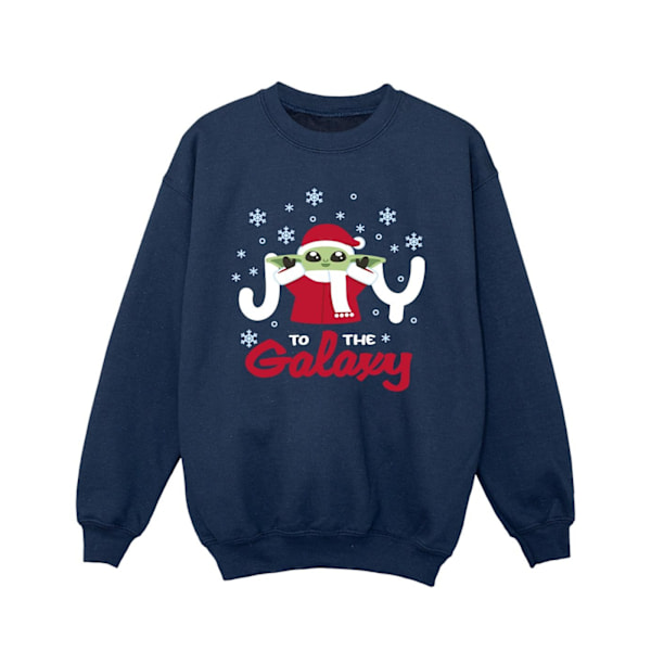 Star Wars Girls The Mandalorian Joy To The Galaxy Sweatshirt 3- Navy Blue 3-4 Years