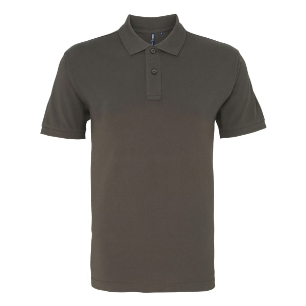 Asquith & Fox Herr Poloshirt mit kurzen Ärmeln in Schiefergrau, Größe M Slate M